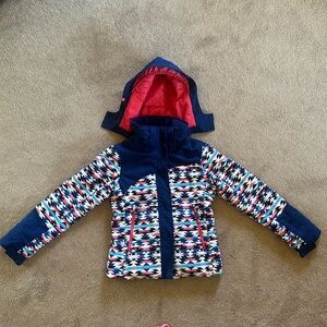 Roxy dryflight girls coat size 10 medium